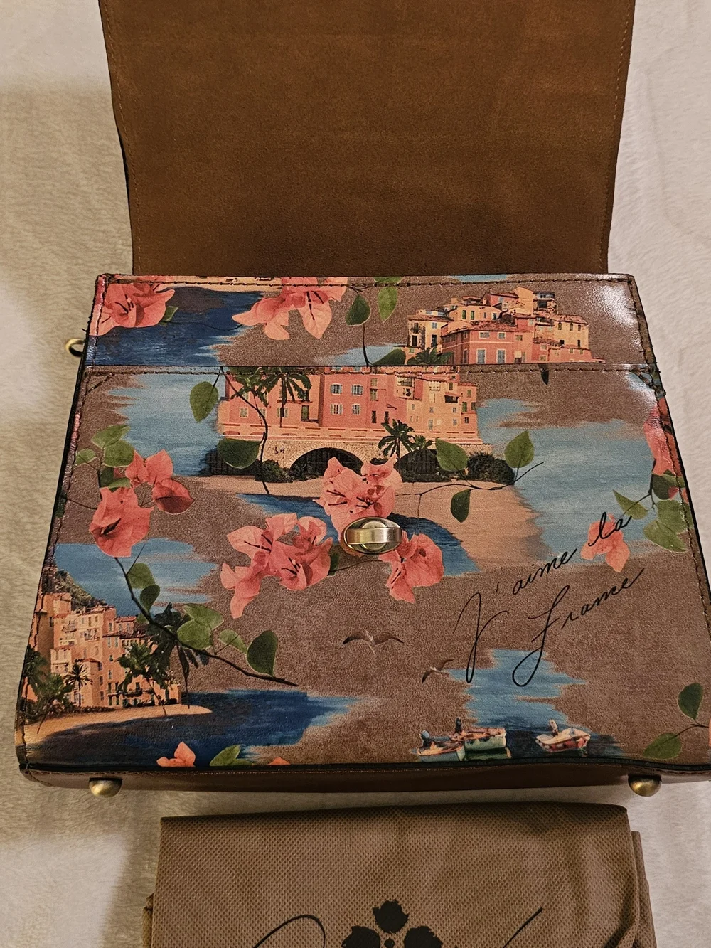 Patricia Nash French Riveria Collection Chauncy Leather Satchel NWT